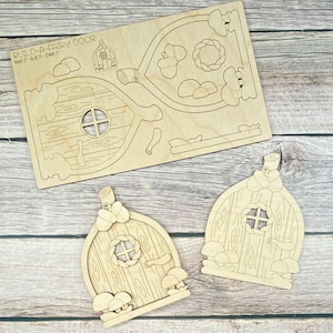 Pop-Out-pysselkit för älvor: DIY-älvhus, laserskuren SVG (digital fil) bild 6