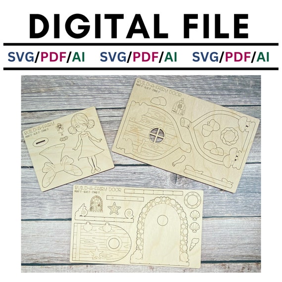 Fairy Pop-Out Craft Kit: DIY Fairy House, Laser Cut SVG (Digital File)