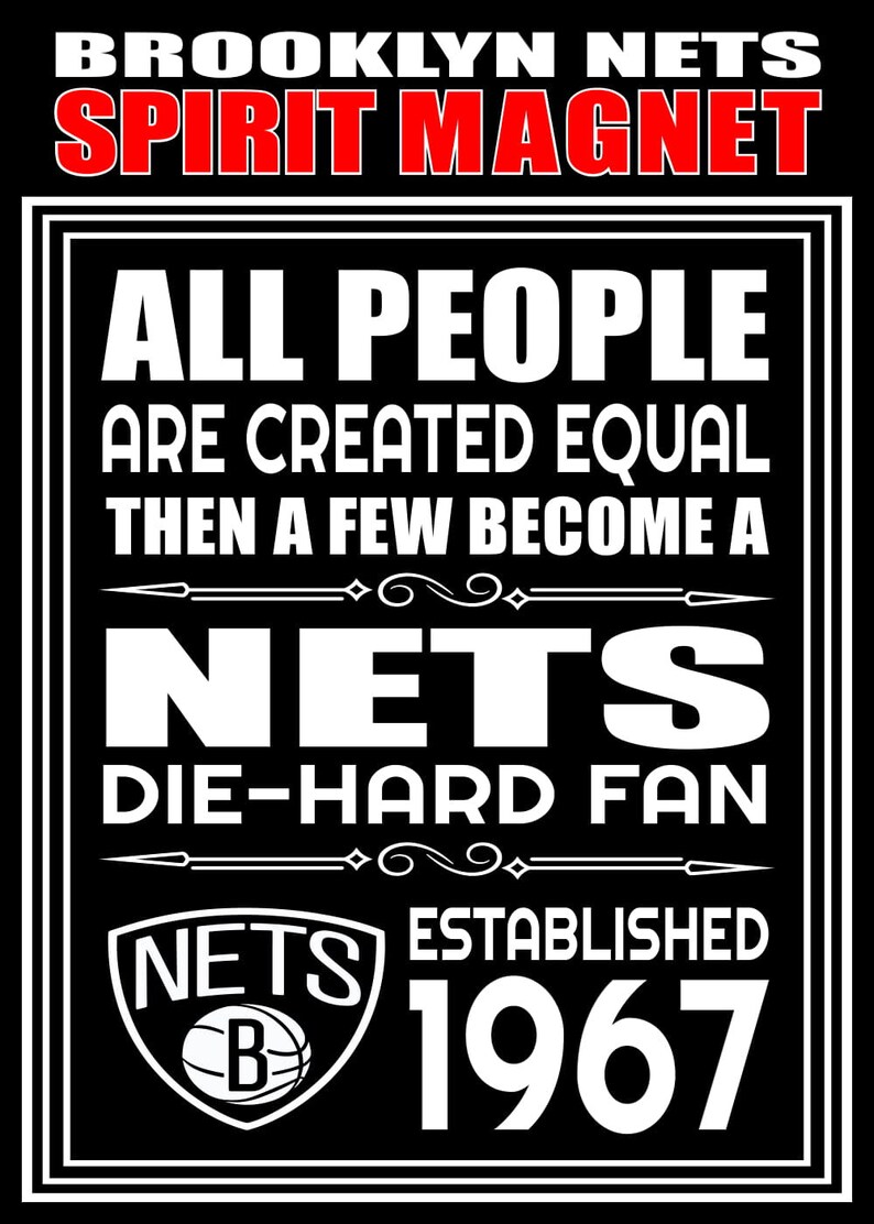 Brooklyn Nets Spirit Magnet