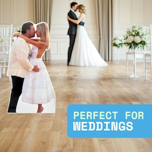 Custom Life Size Couple Cardboard Cutout, Wedding Anniversary Decoration