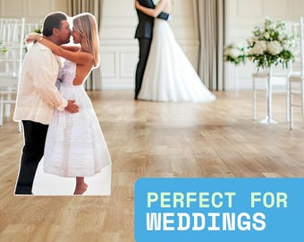 Custom Life Size Couple Cardboard Cutout, Wedding Anniversary Decoration