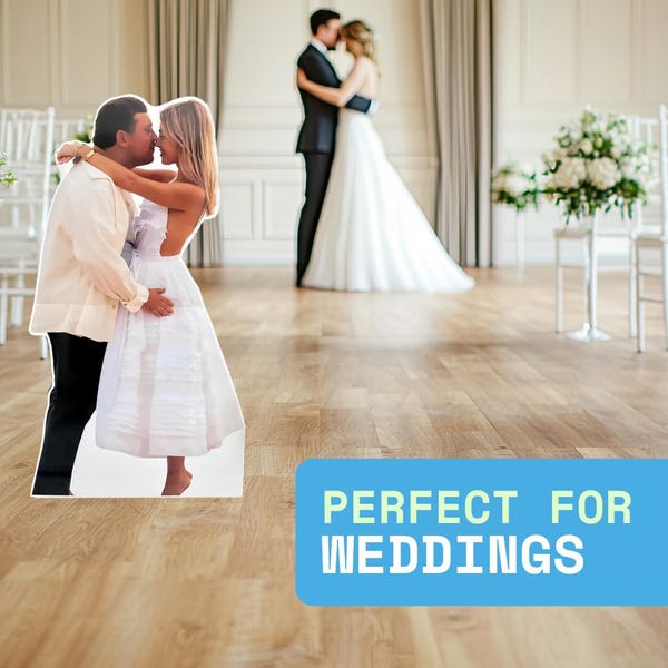 Custom Life Size Couple Cardboard Cutout, Wedding Anniversary Decoration