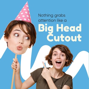 Big Head Cutout, Face on A Stick, Custom Big Head Cardboard Cutout, Fat Head on Stick, Graduation Big Head, Face Cutout, Fat Head Cutout