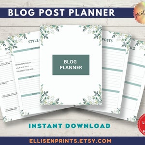 Blogging Planner | Social Media Planner | Blog Organizer | Blog Planning | Printable Blog Planner | Blog Experts | Blog Planner for Growth