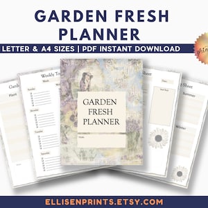 Garden Fresh Planner | Printable Garden Planner |Gardening Journal |Garden Calendar |Gardening Organizer | Vegetable Garden Planner | Plant