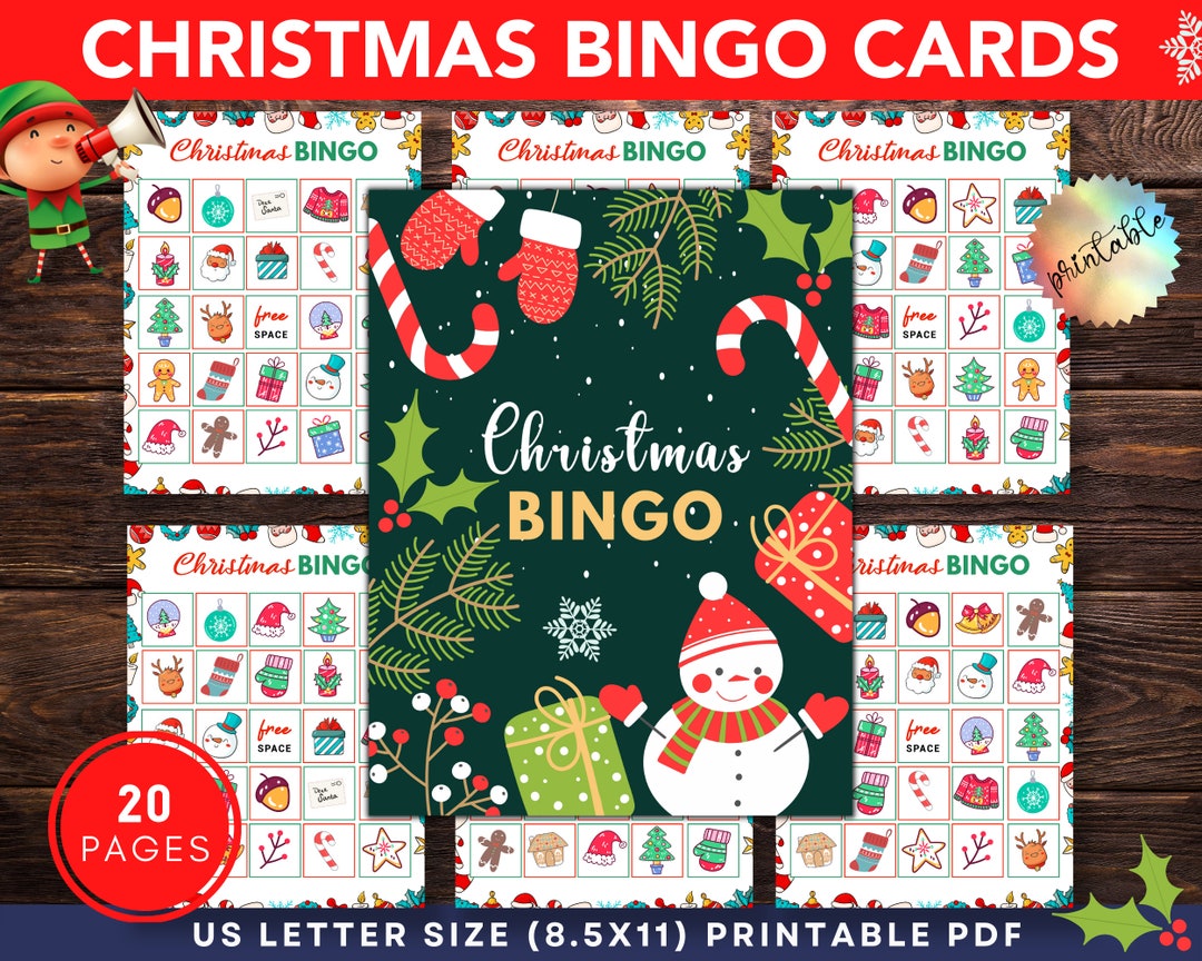 Tarjetas de bingo navideñas imprimibles / Diversión navideña para ...