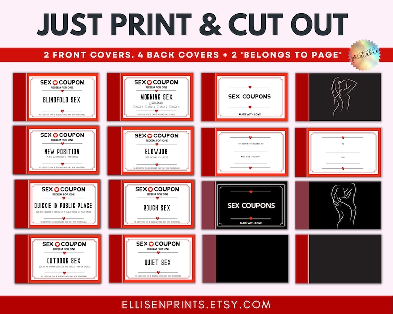 Fun and Flirty Love Coupons Steamy Love Coupons Unique Love Coupons