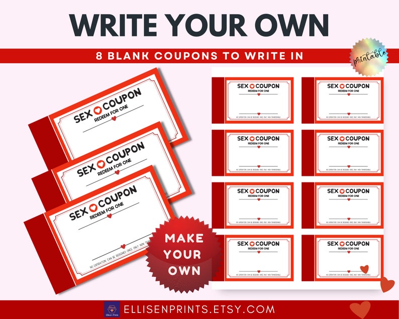 Fun and Flirty Love Coupons Steamy Love Coupons Unique Love Coupons