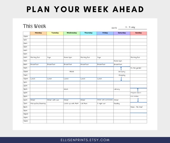 52-Weeks Undated, Time Blocking Planner, Increase Productivity And Improve Time Management Set Annual Monthly Goals Hardcover Wire Bound Instructions On How To Time Block White Matte - View #4
