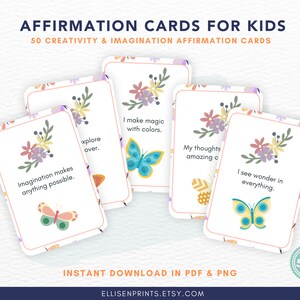 Affirmationskarten für Kinder zum Ausdrucken, positive Affirmationskarten für Kinder, Motivationskarten, Positivitätskarten für Kinder, Notizen für die Lunchbox