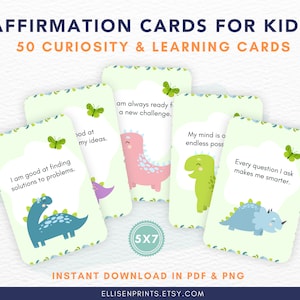Affirmationskarten für Kinder zum Ausdrucken, positive Affirmationskarten für Kinder, Motivationskarten, positive Affirmationskarten für Kinder, tägliche Affirmation