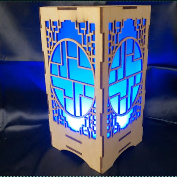 Laser cut desk lamp