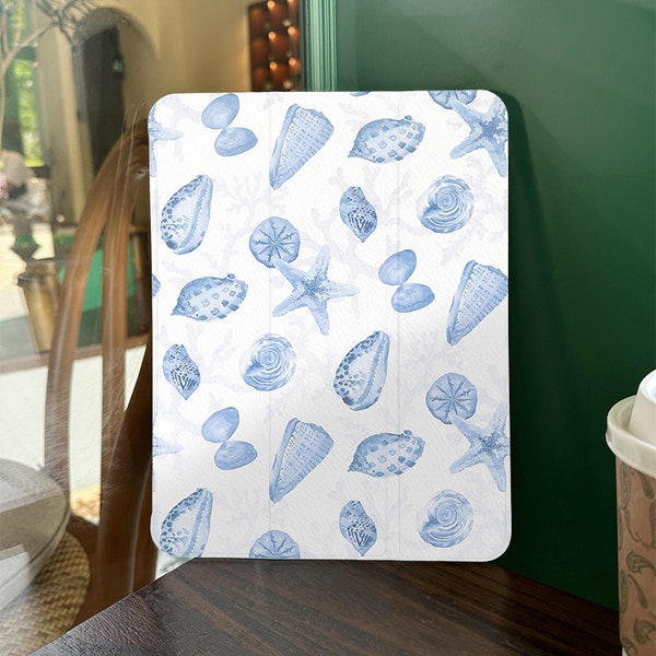 Seashell Starfish iPad Case 10th Generation iPad 9.7" 10.2" 10.9" 11 inch, iPad Air 2 3 4 5 iPad Mini 6 5 4 3iPad Pro 2022 20221 Case