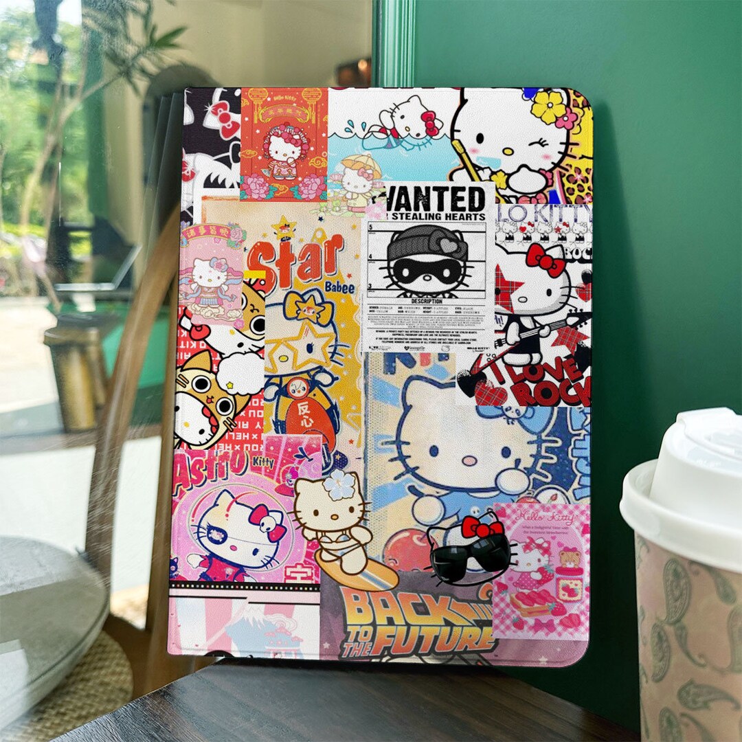 Cute Hallo Kitty iPad Case Pencil With Holder iPad 9.7/10.2/10.5/10.9
