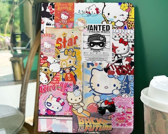 Cute Hallo Kitty iPad Case Pencil With Holder iPad 9.7"/10.2"/10.5"/10.9''/11 inch,iPad Air 2/3/4 Mini 6/5/4/3/2/1 iPad Pro iPad 2022/2021