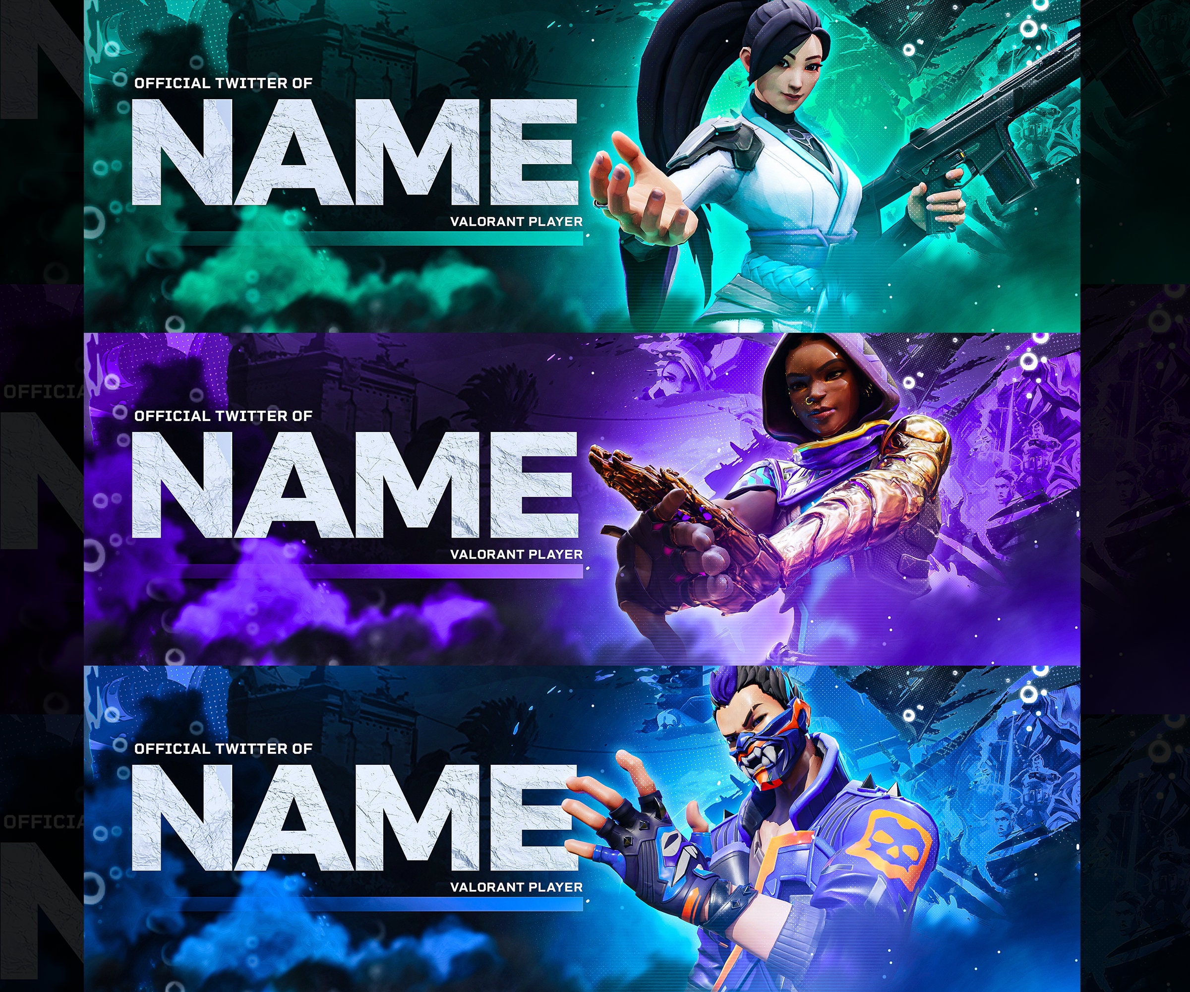 Custom Valorant Banner Template for Twitter & Youtube 1000 Etsy