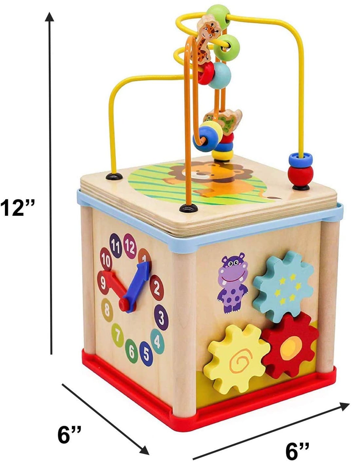 Kids Wooden Activity Cube for Toddlers Fun Learning Etsy
