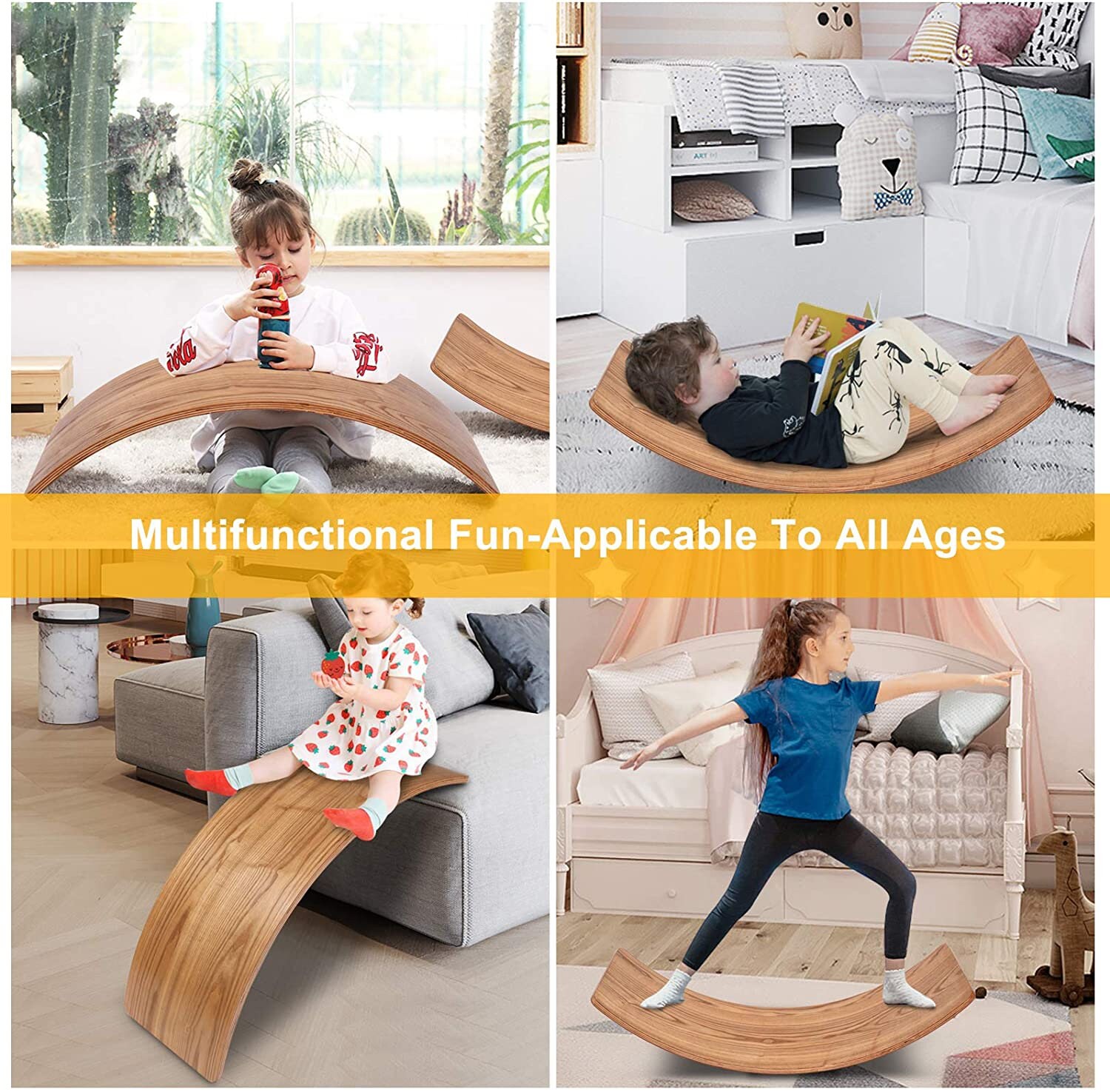 Wooden Wobble Balance Board for Toddlers & KidsRocker Board Etsy