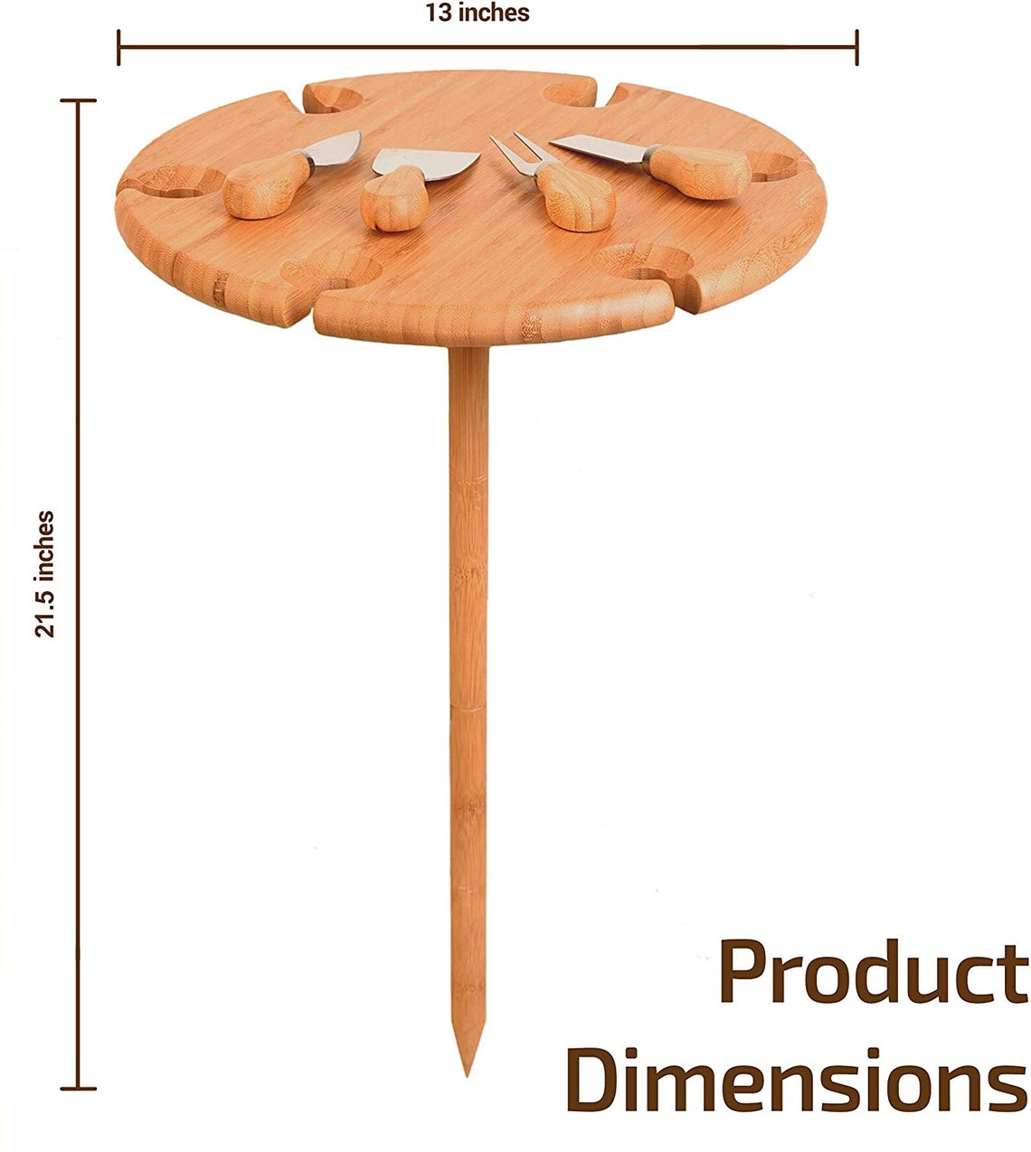 Portable Beach Table for Sand and Grass Natural Tray With 4 Etsy