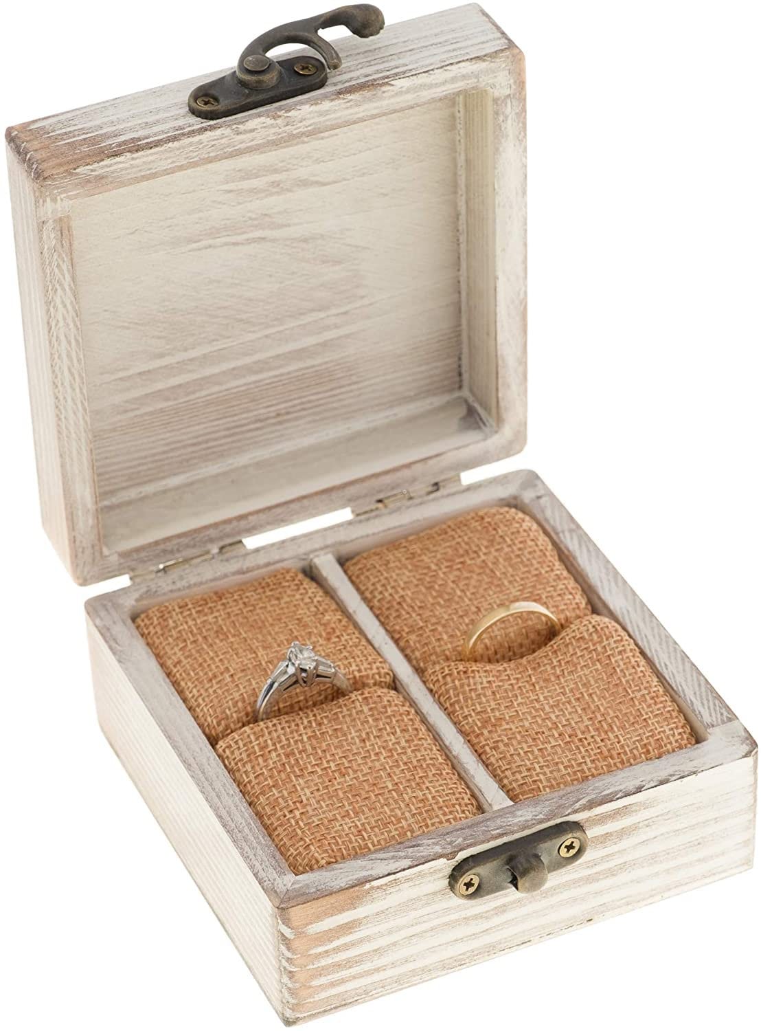 Wood Ring Box for Wedding Ceremony Rustic Vintage Bearer Etsy