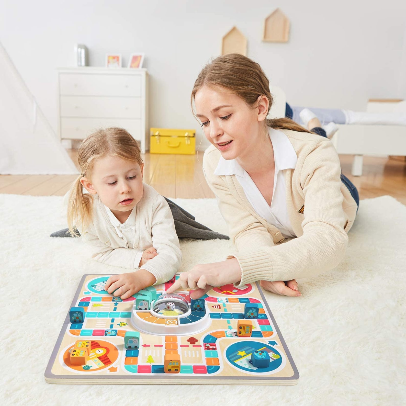 Wooden Board Games for Kids 2in1 Flying Chess Family Game Etsy