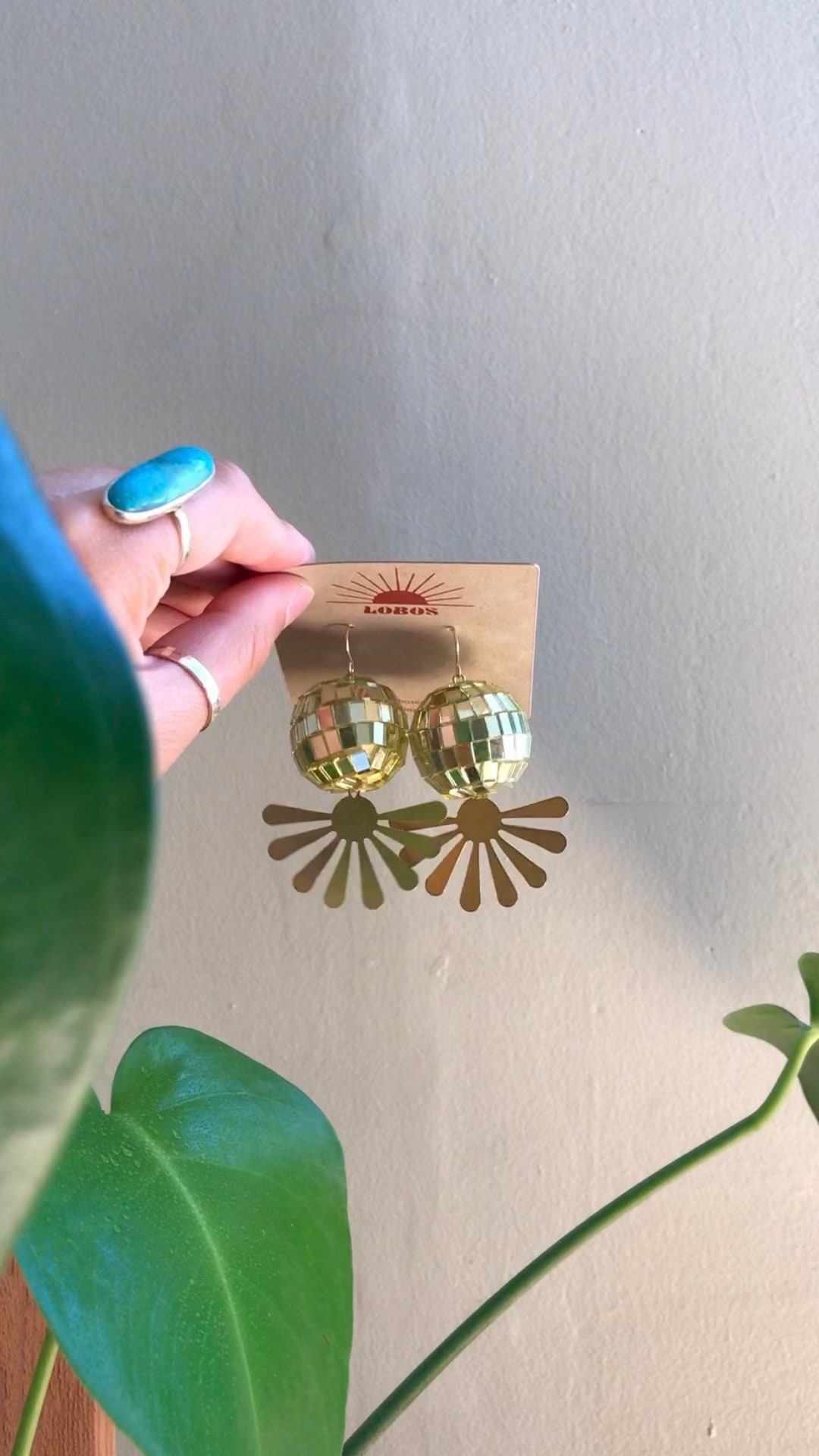 Groovy Disco Ball Earrings Handmade in Gold & Silver on Hypoallergenic