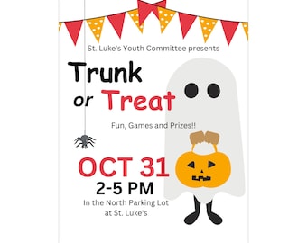 Volante de Trunk or Treat / Descarga digital / Personalizable / Editable por ti / Volante de Halloween