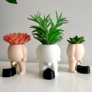 Quirky Peeing Man Succulent Planter - Whimsical Indoor Garden Statue