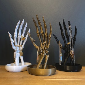 Skeleton Hand Jewellery Holder Stand, Ring Tree, Ring Dish, Unique Jewelry Organizer