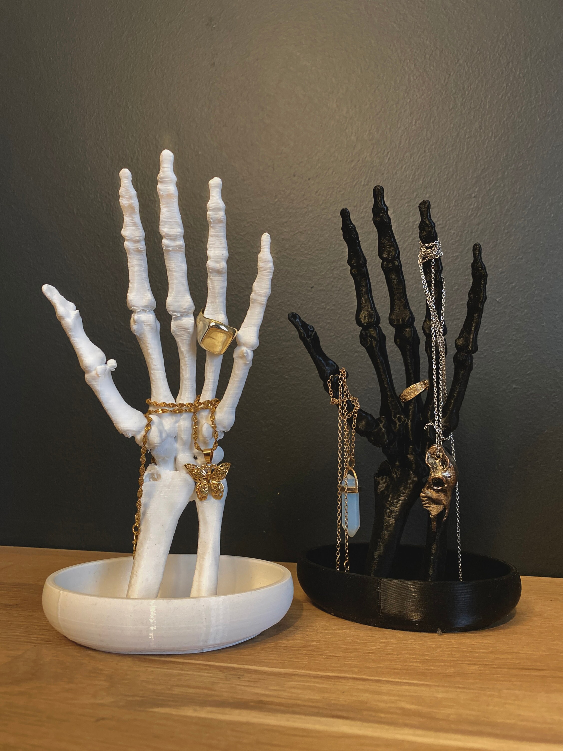 Skeleton Hand Jewellery Holder Stand, Ring Tree, Ring Dish, Unique Jewelry Organizer