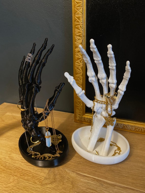 Skeleton Hand Jewellery Holder Stand, Ring Tree, Ring Dish, Unique