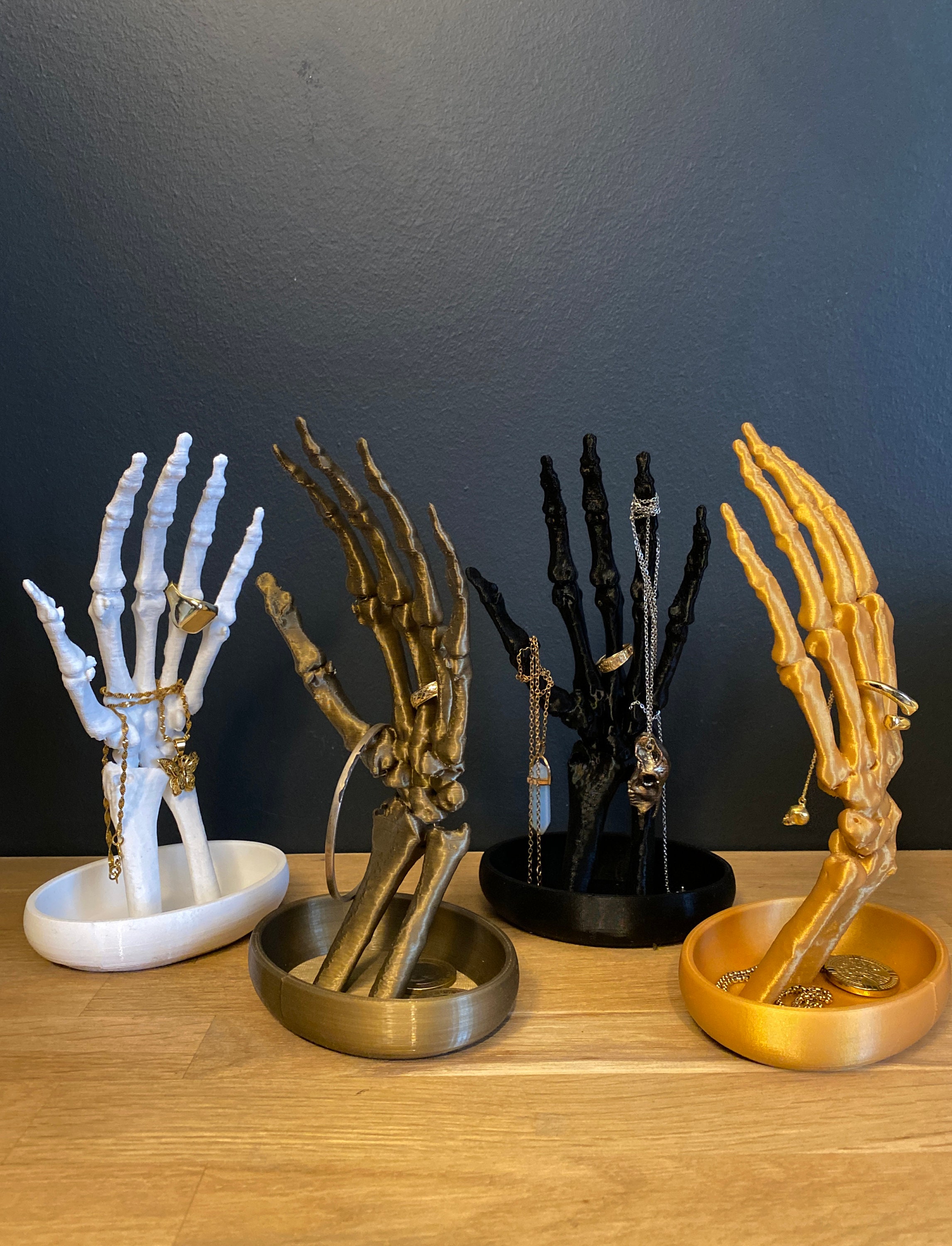 Skeleton Hand Jewellery Holder Stand, Ring Tree, Ring Dish, Unique Jewelry Organizer