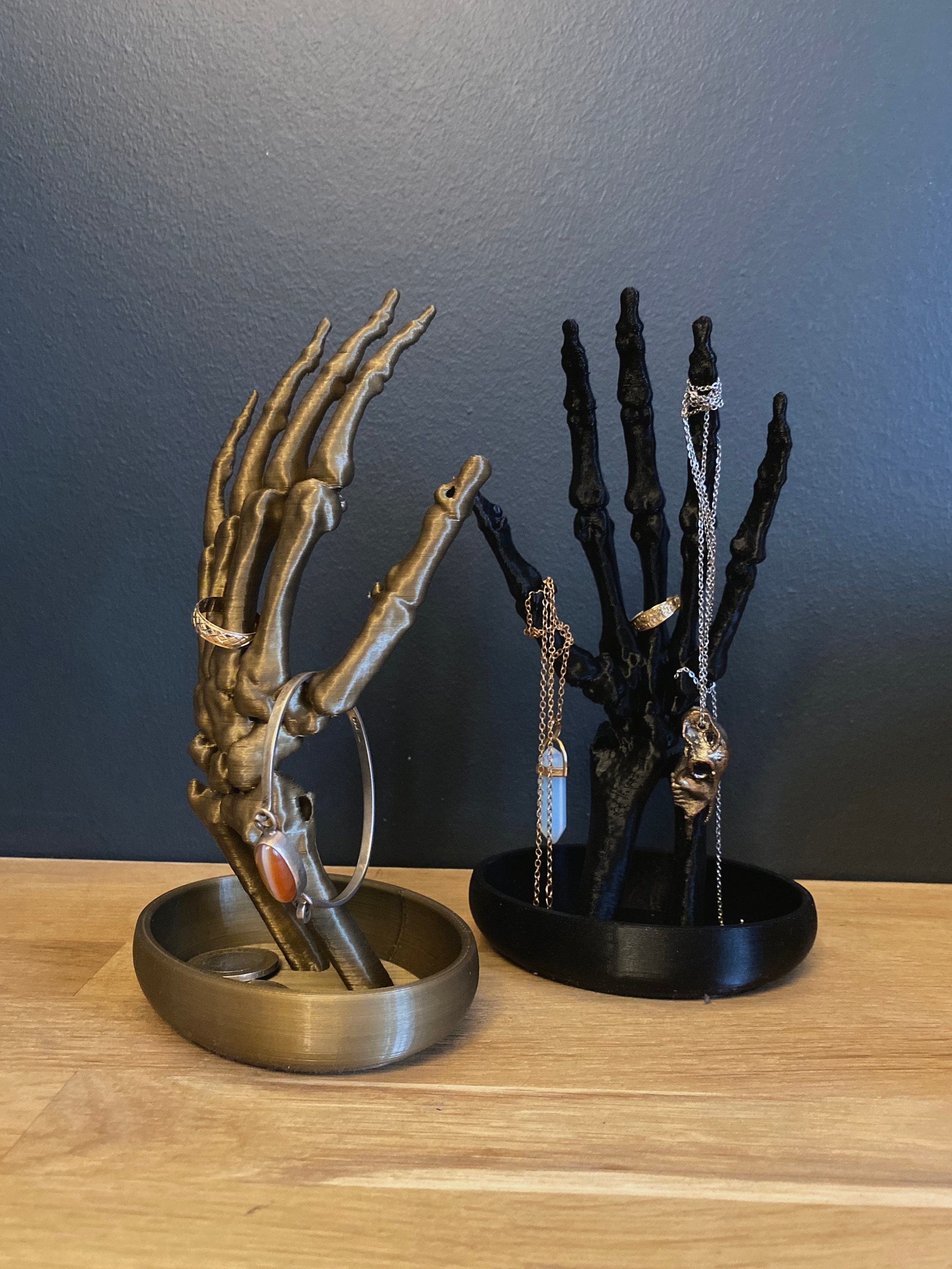 Skeleton Hand Jewellery Holder Stand, Ring Tree, Ring Dish, Unique Jewelry Organizer