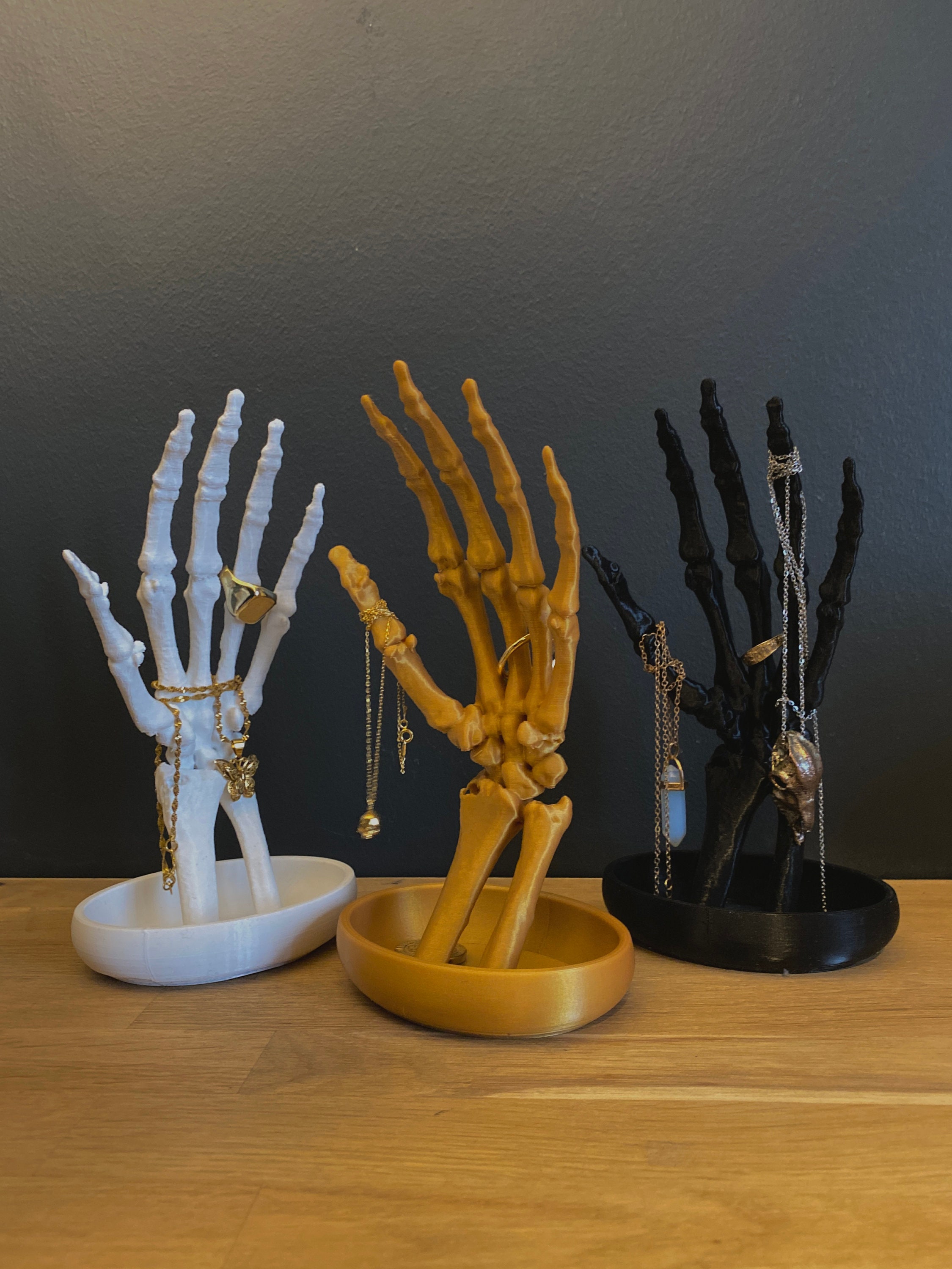 Skeleton Hand Jewellery Holder Stand, Ring Tree, Ring Dish, Unique Jewelry Organizer