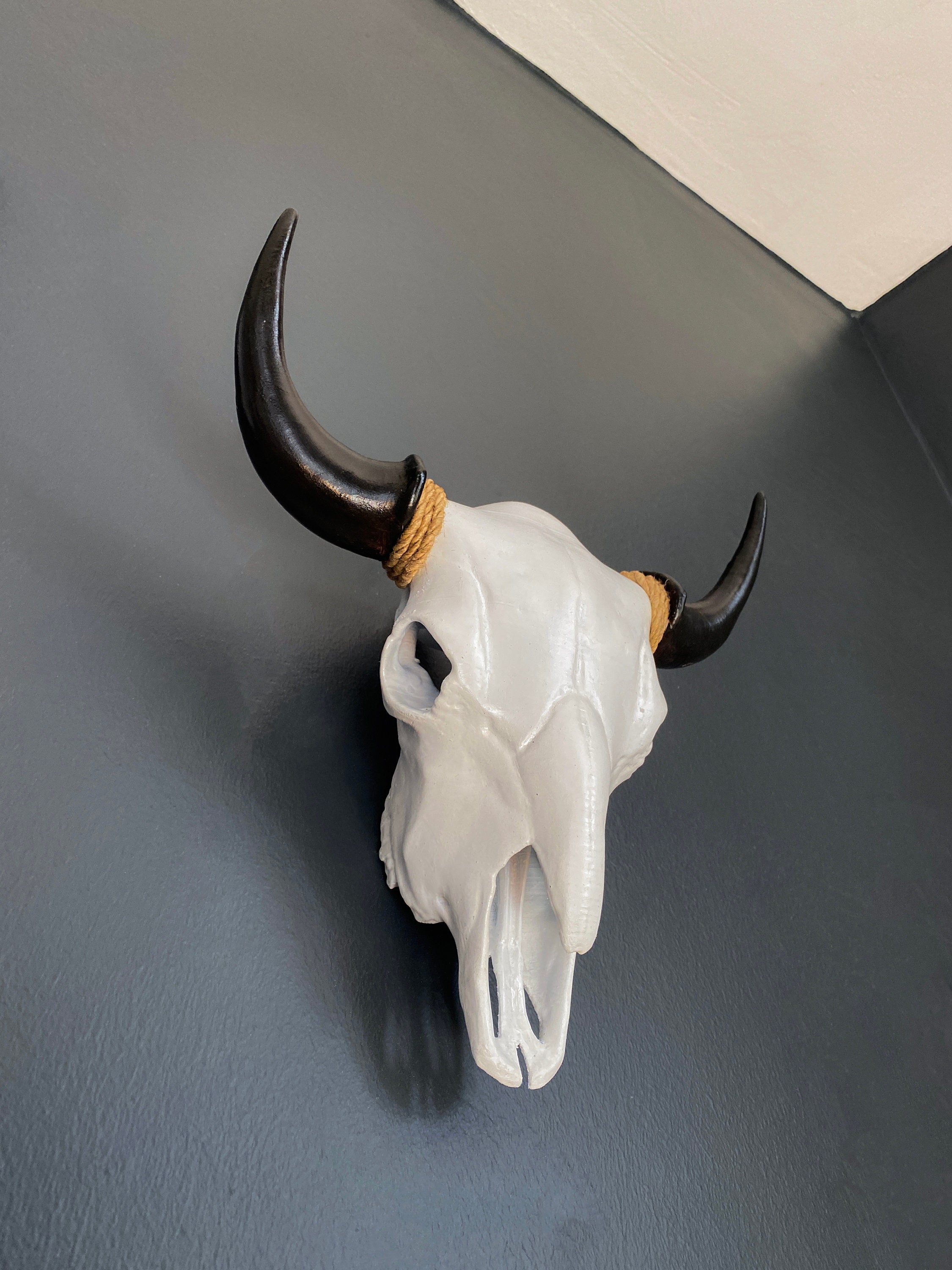 Realistic White Bison Skull Large Size - Christmas Gift - Easy to