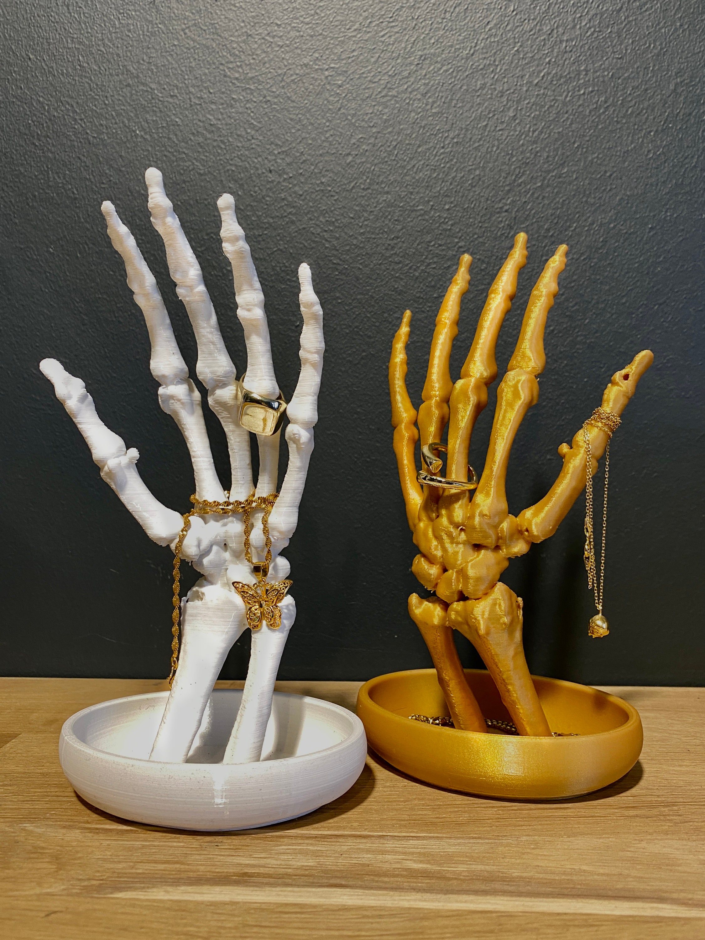 Skeleton Hand Jewellery Holder Stand, Ring Tree, Ring Dish, Unique Jewelry Organizer