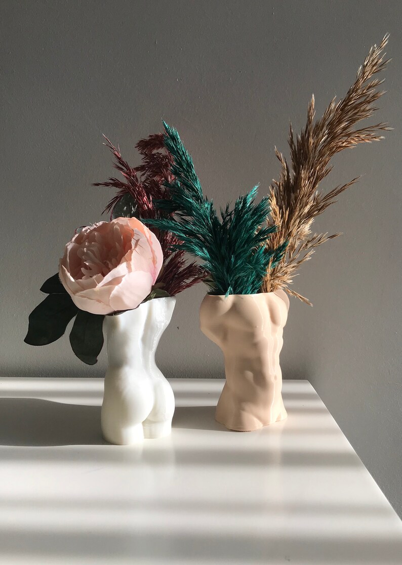 Fit Nude Female Male Dried Grasses Vase Body Pampas Grass Etsy