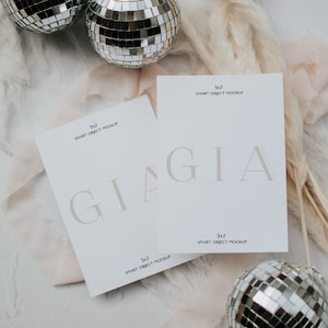 Dubbele uitnodiging mockup-disco uitnodiging mockup-dubbelzijdig uitnodiging mockup-5 x 7 dubbele mockup-Boho dubbele mockup-disco thema A7