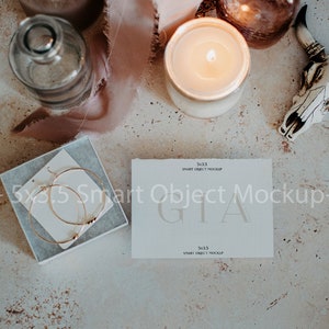Care Card Mockup - Jewelry Care Card Mockup - Jewelry Business Card Mockup - Business Branding Mockup - Boho 5x3.5 Mockup - PSD Mockup - A1