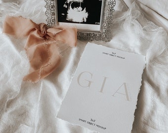 Boho Invitation Mockup - 5x7 Baby Invitation Mockup - Girly Invitation Mockup - Ultrasound Invitation Mockup - Baby Announcement Mockup - A5