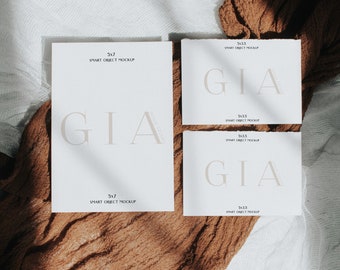 Boho Suite Mockup - Boho Invitation Suite Mockup - Wedding Invitation Suite Mockup - Baby Shower Suite Mockup - Smart Object Mockup - A3