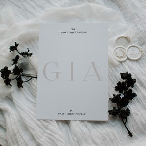 Modern Invitation Mockup - Wedding Invite Mockup - Classic Invitation Mockup - Simple Invitation Mockup - Clean Invitation Mockup - PSD - B9