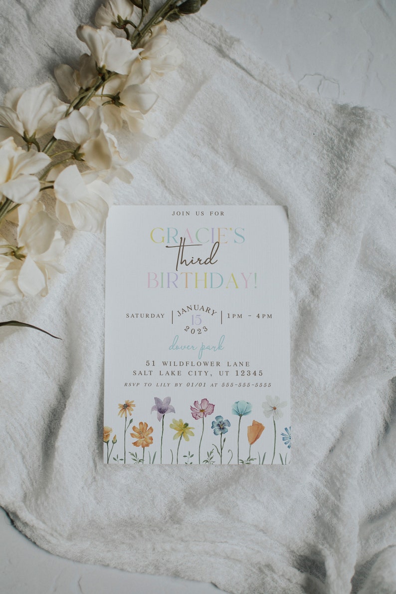 Clean Card Mockup Blank Card Mockup Boho Card Mockup Floral Invitation Mockup 5x7 Card Mockup Simple Invite Mockup PSD Mockup B1 image 4