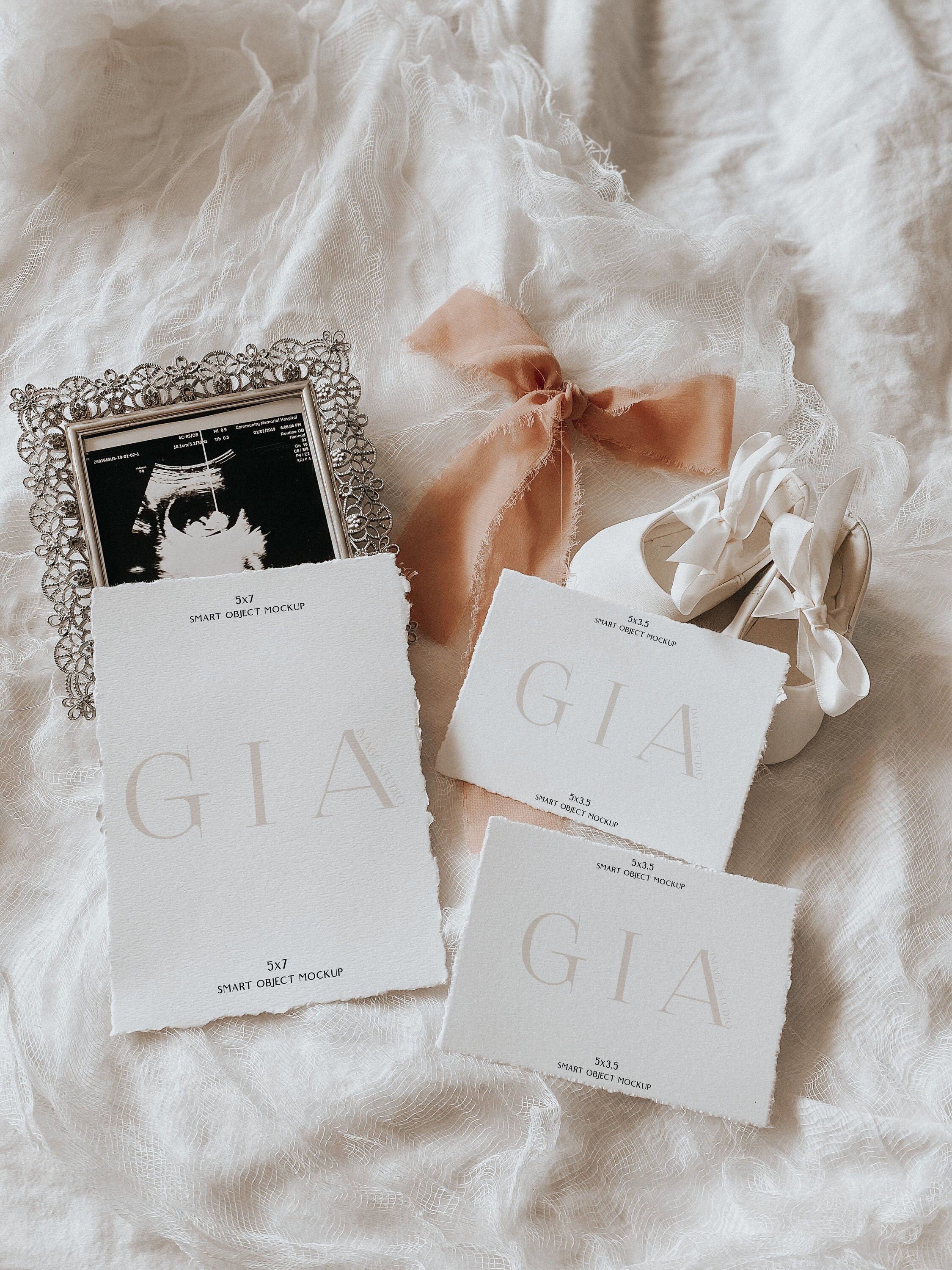 Baby Shower Suite Mockup Invitation Suite Mockup Boho Etsy