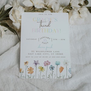 Floral Invitation Mockup Boho Mockup Stationery Flatlay Canva Invitation Mockup Zazzle Invitation Mockup Smart Object Mockup B1 image 4