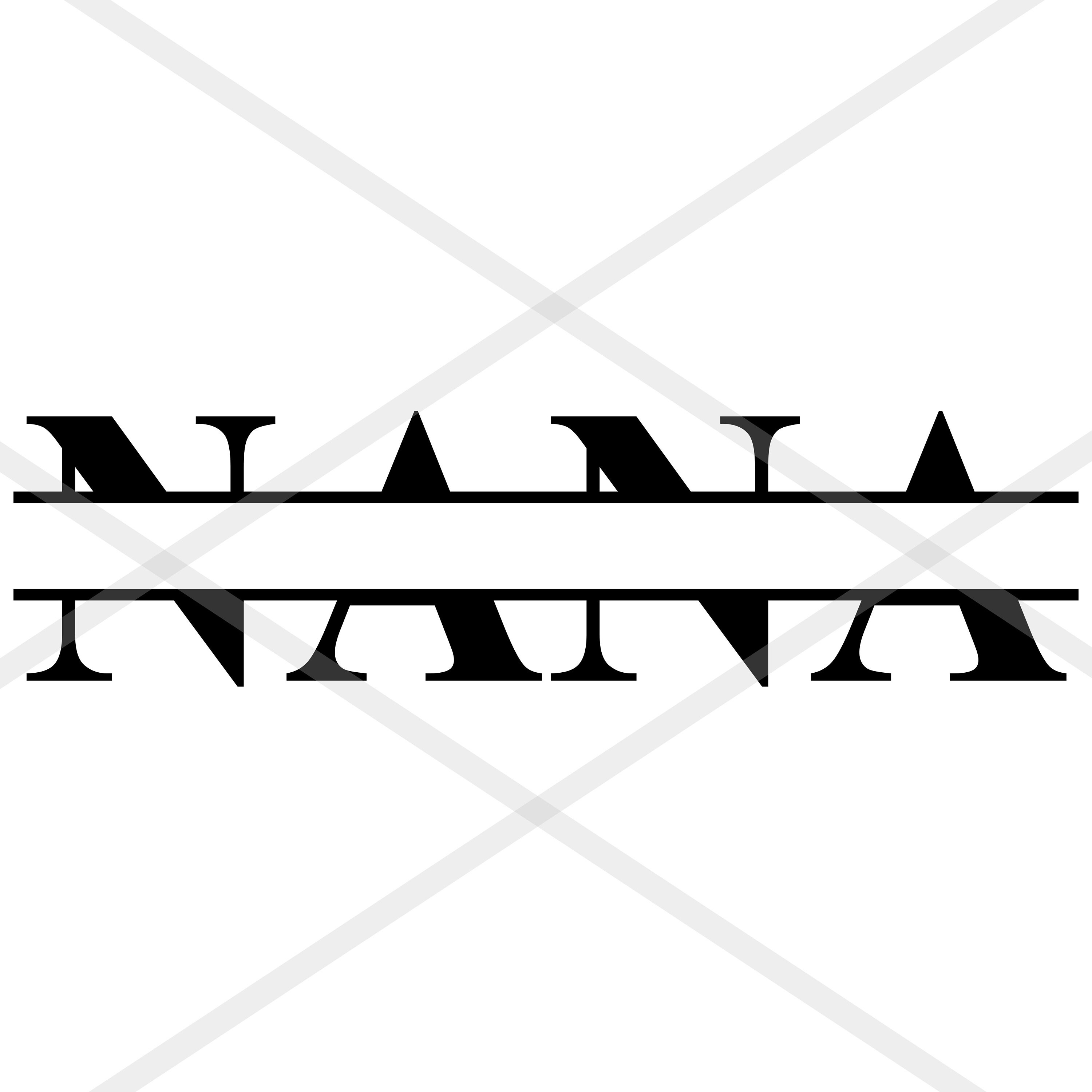 Download Nana Split Monogram SVG jpeg png eps dxf Sublimation Design | Etsy