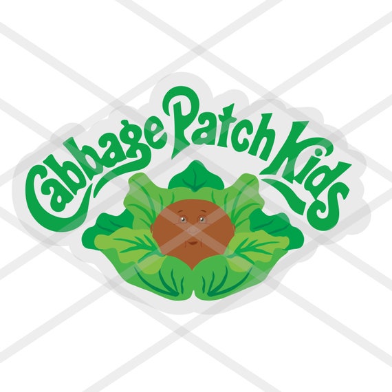 Cabbage Patch Logo Head Dark Skin SVG jpeg PNG PDF eps dxf | Etsy