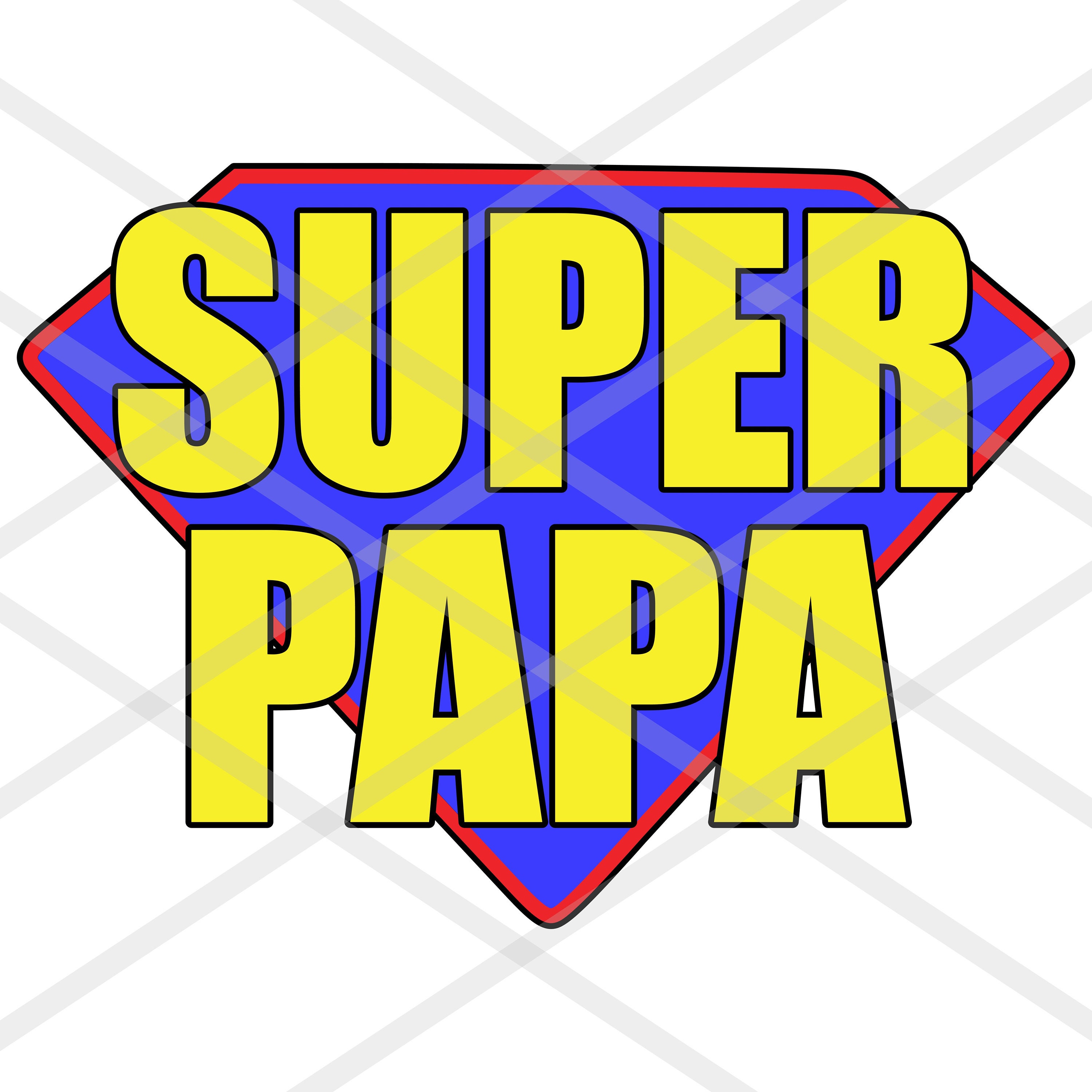 Super Papa SuperPapa SVG jpeg png eps dxf Sublimation Design | Etsy