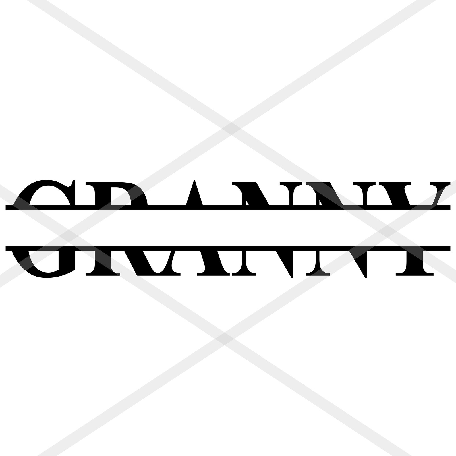 Download GRANNY Split Monogram SVG jpeg png eps dxf Sublimation Design | Etsy