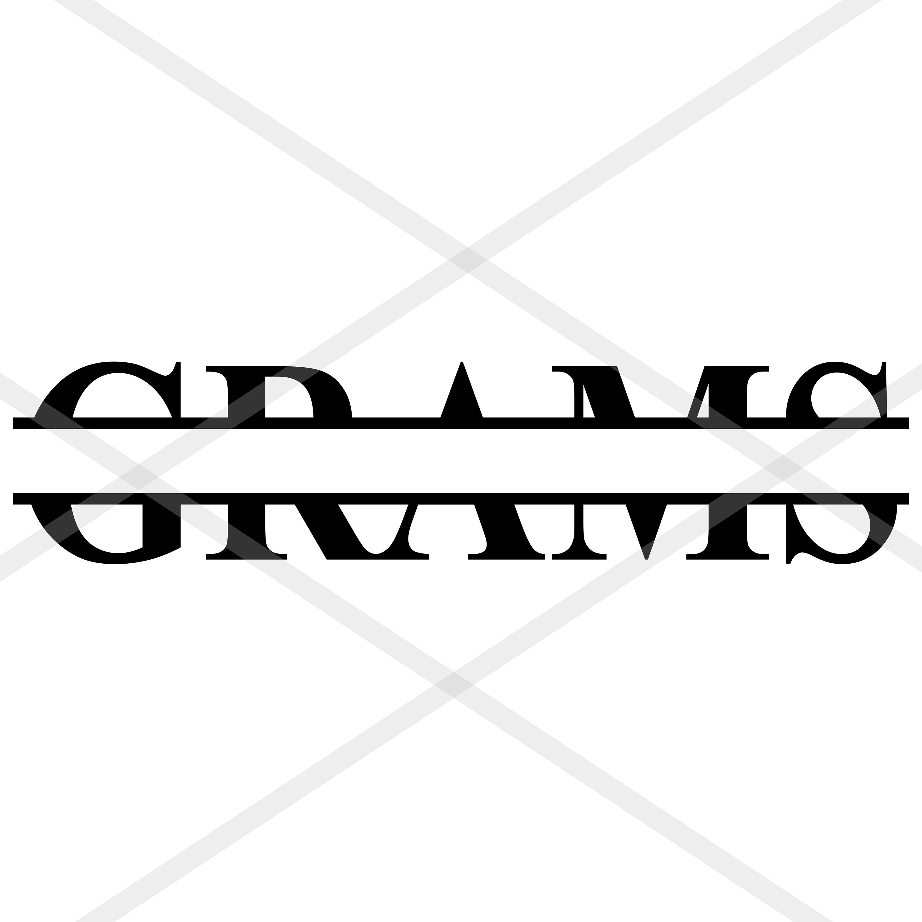 Download Grams Grandma Grammy Gram Split Monogram SVG jpeg PNG eps ai | Etsy